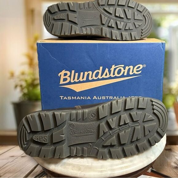 BLUNDSTONE 172 Leather Safety Work Chelsea Boot Stout Brown AUS 10.5 US Men 11.5 - Picture 10 of 16